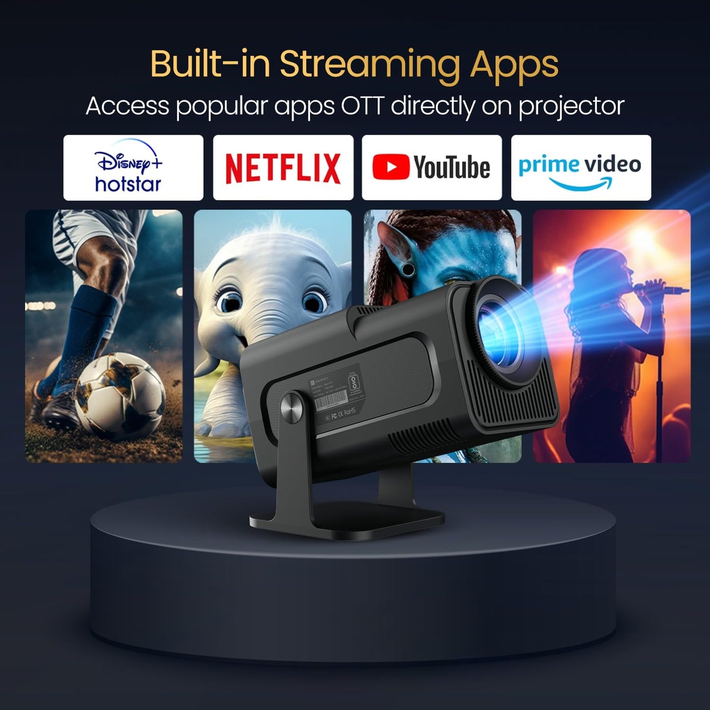 HY320 Mini 4K Projector